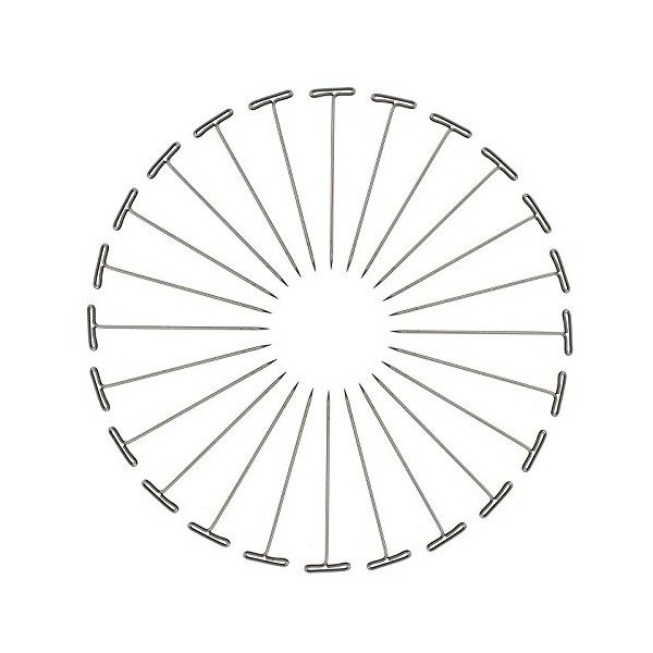 Lot de 100 épingles à perruque en acier inoxydable 53 mm