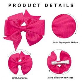 40Piece 2.5Inch Pinwheel Pigtail Bows Clips Hair Bows For Girls Toddler Hair Accessories For Toddlers Kids Baby Girls