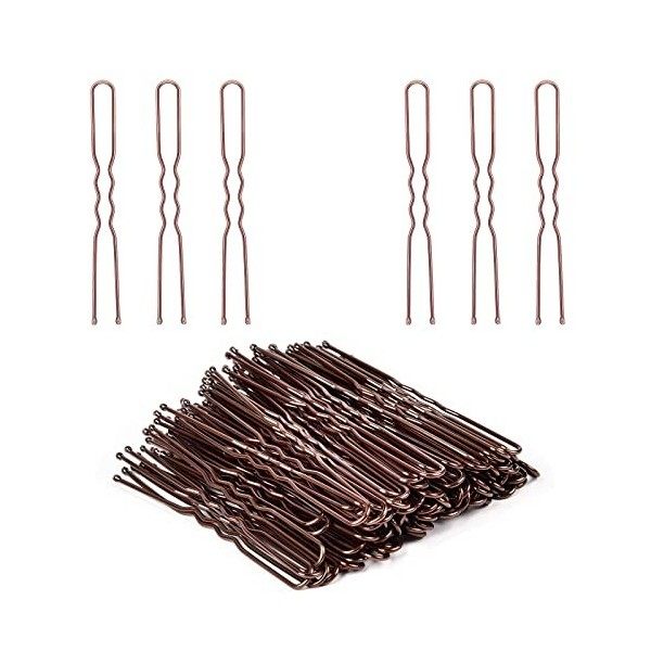 Morgles Lot de 80 épingles à cheveux blonds pour chignon avec boîte Doré 6 cm