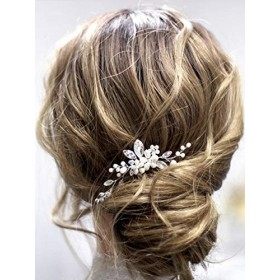 Simsly Épingle à Cheveux Mariage Pince Chignon Mariage Epingle Cheveux Fleur Strass Mariée Fleur Épingles Accessoires de chev