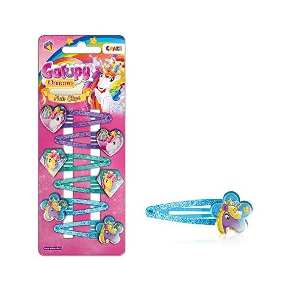 CRAZE GALUPY Barettes Cheveux Fille x6 Pinces cheveux Accessoires Cheveux Motif Licorne Bijoux Cheveux Enfant Accessoires de 