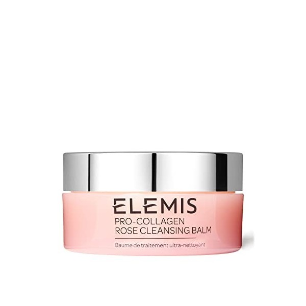 ELEMIS Baume nettoyant pro-collagène à la rose, lait démaquillant profond 3 en 1, nettoyant de visage aux huiles essentielles