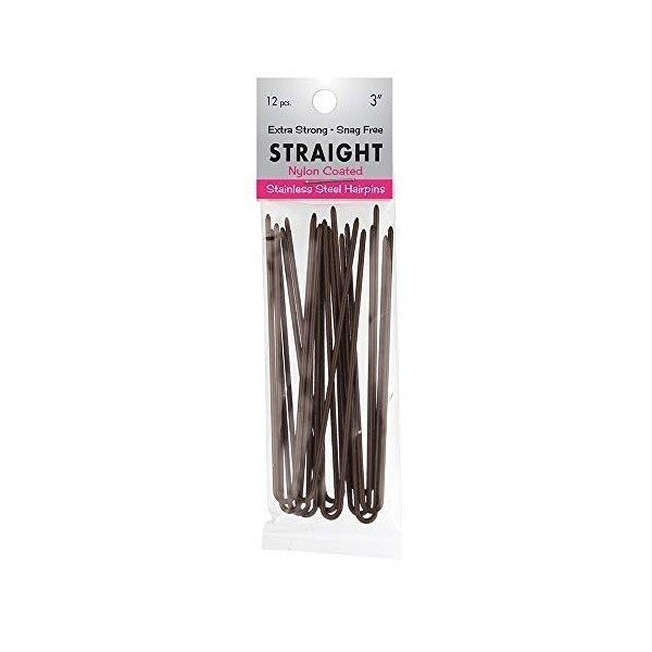 Lot de 12 épingles à cheveux droites Marilyn Fayes en forme de U 3 Inch