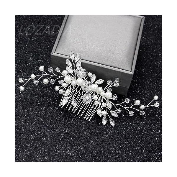 Lozadia Pince à cheveux pour mariée - Fleur - Accessoire de mariage