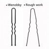 Wenobby Lot de 40 épingles à cheveux en métal en forme de U pour chignon ou queue de cheval Noir 6,1 cm