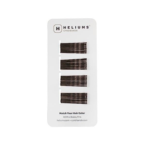 Heliums Lot de 40 petites épingles à cheveux - Gris argenté - 3,8 cm - Pour femmes et enfants