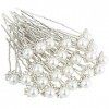 H&S Épingles à Cheveux en Perles pour Mariée - 40pcs - Accessoires Bijoux Floral en U pour Mariage - Pince Fleur pour Femme -