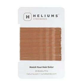 Heliums Lot de 24 épingles Kirby extra longues, 6,5 cm, épingles à cheveux ondulées, gingembre