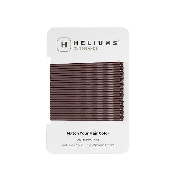 Heliums Lot de 24 épingles Kirby extra longues, 6,5 cm, épingles à cheveux ondulées, gingembre