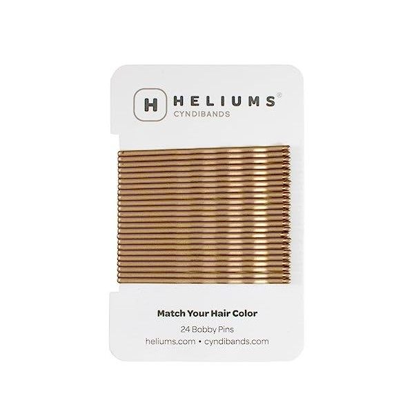 Heliums Lot de 24 épingles Kirby extra longues, 6,5 cm, épingles à cheveux ondulées, gingembre