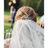 Simsly Épingles à cheveux en forme de cristal Peigne à cheveux argentée perles pour mariage, femme et fille