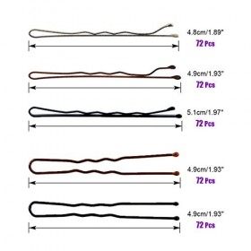 Swpeet Kit de 360 épingles à cheveux 2 styles comprenant 216 épingles à cheveux Bobby et 144 pinces à cheveux en U avec boîte