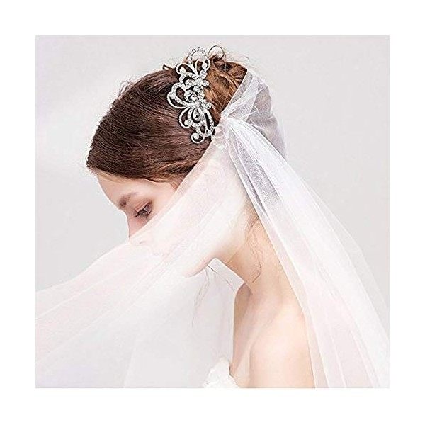 Insowni 32/22 Lot Argent Mariage Cheveux Peignes de côté + mariée cheveux Barrettes Perle Strass Coiffe pour femme fille mari