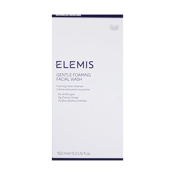 ELEMIS Nettoyant doux moussant, nettoyant moussant de visage pour purifier, rafraîchir et revitaliser, crème nettoyante nourr...