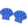 Lot de 2 serviettes à cheveux en microfibre avec nœud papillon, super absorbants, à séchage rapide, turban pour cheveux boucl