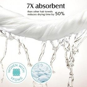YFONG Grande serviette en microfibre pour femme mouillée bouclés, cheveux longs, épais, ultra absorbante à séchage rapide, tu