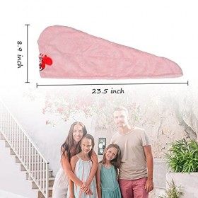 U-CHYTY Melody Serviette à cheveux en microfibre pour cheveux mouillés, cheveux longs – Serviettes de séchage torsadées pour 