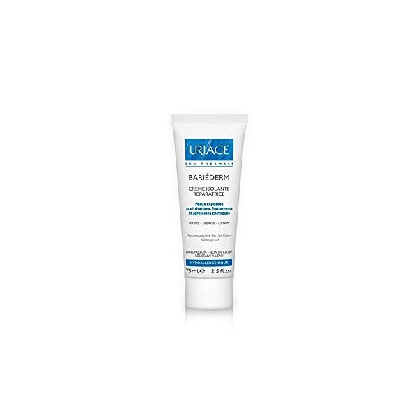 Uriage Bariéderm Crème Isolante Réparatrice, 75 ml Crème Jour et Nuit