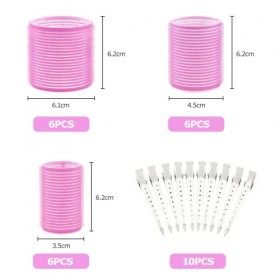 28 Pièces Heatless Curling, Rouleaux , Bigoudis Magiques avec 10 Pinces à Cheveux pour Tous Les Cheveux Courts, Moyens Ou Lon