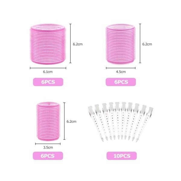 28 Pièces Heatless Curling, Rouleaux , Bigoudis Magiques avec 10 Pinces à Cheveux pour Tous Les Cheveux Courts, Moyens Ou Lon