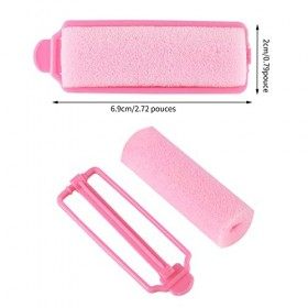 12 Pcs Bigoudis Cheveux Mousse, Bigoudis Éponge Douce Design à Boucle Bigoudis de Coiffure Rouleau Cheveux Bigoudis pour Femm