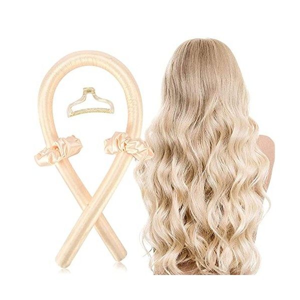 Boucles Sans Chaleur,Heatless Curling Rod Headband,Rouleau à Cheveux Sans Chaleur,Hair Rollers For Long Hair Big Curls DIY Ha