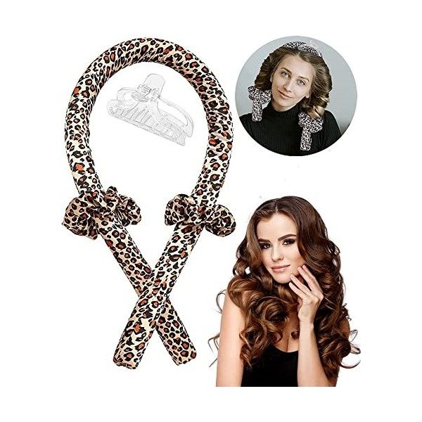 Boucles Sans Chaleur,Heatless Curling Rod Headband,Rouleau à Cheveux Sans Chaleur,Hair Rollers For Long Hair Big Curls DIY Ha