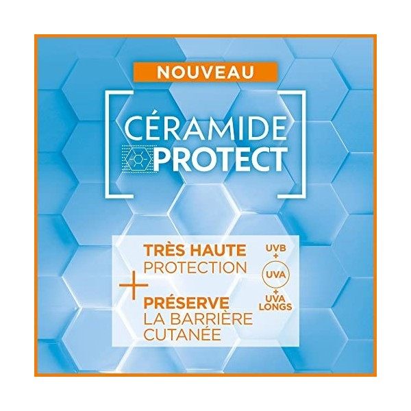 Garnier Ambre Solaire Super UV - Sérum Solaire Visage Invisible - Très Haute Protection SPF50+ - Pour Tous Types de Peaux - 3