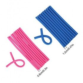 TSHAOUN 20 Pièces Tiges de Curling Flexible, Les Cheveux sans Chaleur ni dommages Rouleaux de Cheveux Torsadés en Mousse Bigo