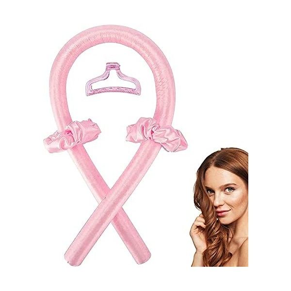 Boucles Sans Chaleur, LauCentral Rouleau à Cheveux Sans Chaleur, Heatless Curling Rod Headband, Ensemble de Bigoudis Paresseu