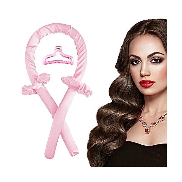 Relota Ruban Bouclé Sans Chaleur, Boudin Cheveux Boucle Sans Chaleur, Heatless Hair Curlers avec Pinces à Cheveux, Curling Ro