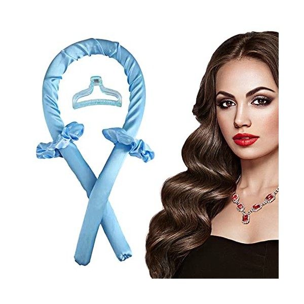 Relota Ruban Bouclé Sans Chaleur, Boudin Cheveux Boucle Sans Chaleur, Heatless Hair Curlers avec Pinces à Cheveux, Curling Ro