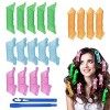 URAQT Bigoudi Bigoudis, 20pcs DIY Magic Hair Waves Curls Boucles en Spirale Sans Chaleur avec Crochets de Coiffage pour Femme