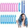 URAQT Bigoudi Bigoudis, 20pcs DIY Magic Hair Waves Curls Boucles en Spirale Sans Chaleur avec Crochets de Coiffage pour Femme