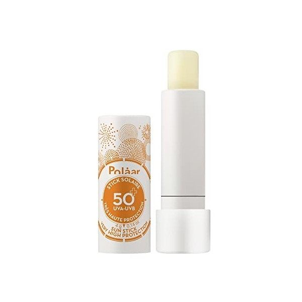 Polåar - Stick Solaire Polaar Sun Très Haute Protection SPF50+ pour Lèvres et Zones Sensibles - Adapté aux Peaux Sensibles, N