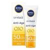 NIVEA SUN Crème Solaire Visage femme anti-âge FPS 50 1 x 50 ml , crème hydratante formule Q10 pour usage quotidien, protecti