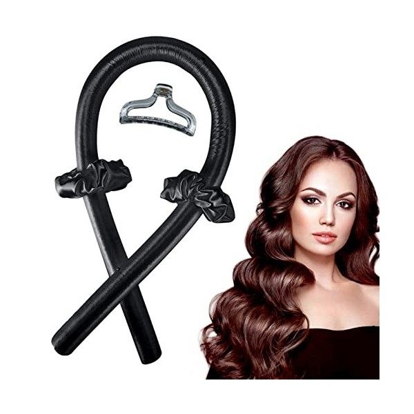 Bigoudis Cheveux,Boucles Sans Chaleur,Bigoudis de Sommeil doux, Bricolage Outils de Coiffure,pour Cheveux Longs et Moyens noi