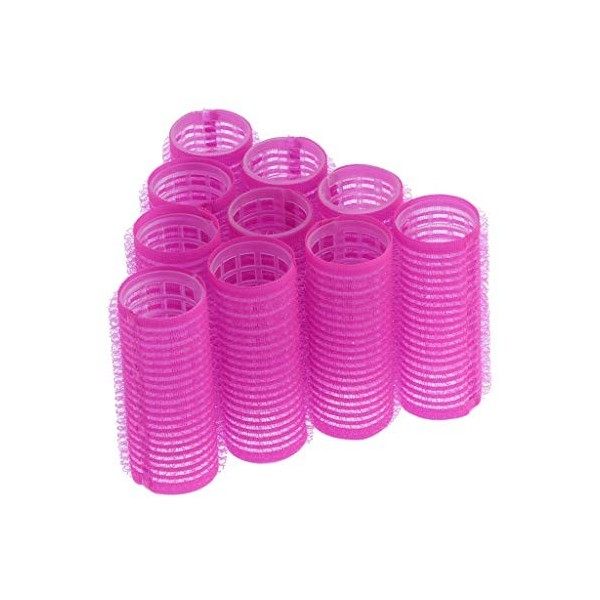 Milageto Lot de 10pcs Self Grip Holding Hair Rollers Curlers, Plastic Hair Roller Set, Hairdressing Curlers Tools DIY Curly -