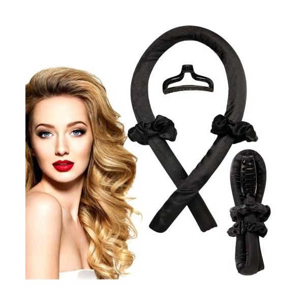 Bigoudis Cheveux,Heatless Curlers,Bigoudi en Soie, Bigoudis de Sommeil doux, Bricolage Outils de Coiffure,Heatless Curling Ri