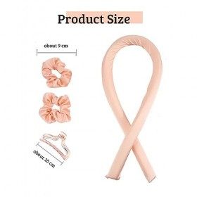 Rouleau bigoudis cheveux sans chaleur + deux chouchous et pince à cheveux, heatless headband,satin tige boucleur