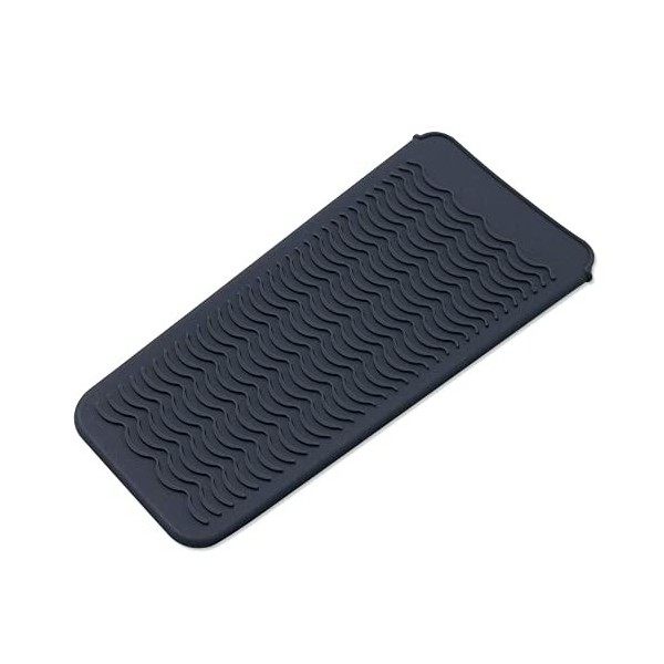 Pochette résistante à la chaleur en silicone, Convient aux fers, bigoudis, lisseurs，fers à repasser（1 gris）