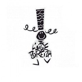 A LAISE BREIZH Autocollant BGOUDENE BIGOUD fabriqué en Bretagne Noir, Moyen 19 CM 