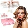 Bandeau à friser sans chaleur 100 % soie de mûrier satiné sans chaleur – Bandeau à boucler sans chaleur pour cheveux courts e