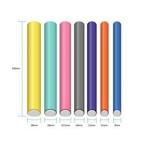 TEEROVA Ensemble de 42 bâtonnets de curling flexibles, 7 po, sans chaleur