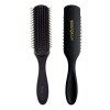 Denman Curly Hair Brush D3 Black & Red 7 Row Styling Brush for Detangling, Separating, Shaping and Defining Curls - For Wom