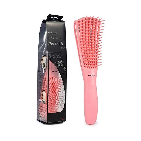 Brosse à cheveux-Brosse à lisser en nylon Antistatique du cuir chevelu Convient aux brosses démêlantes douces Violet 