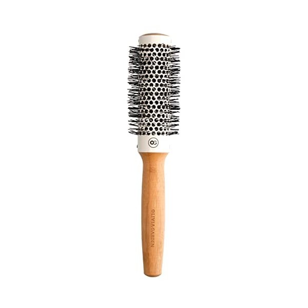 Olivia Garden Healthy Hair Brosse Ronde Thermale en Bambou, Diamètre 33mm - Brosse Ecologique en Bambou