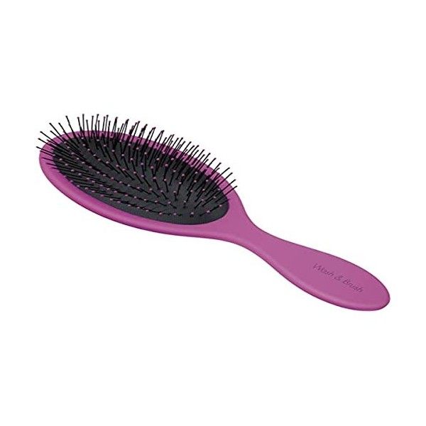 Clauss BC-10039-2A Brosse à Cheveux Wash/Brush avec Poignée Soft Touch Rose/Noire