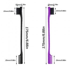 Brosse de Bord de Cheveux, 2 Pcs Brosse À Cheveux Double Face De Contrôle, 2 en 1 Brosse de Contrôle de Bord de Cheveux, Doub
