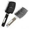 brosse magique cheveux 2 pcs -Brosse à cheveux féminine ergonomique, adaptée pour coiffer les cheveux longs, les cheveux fi